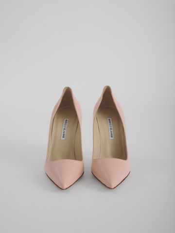 Pink leather BB pumps