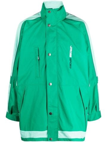 Green jacket with embroidery