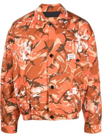 Bomber jacket with camouflage print