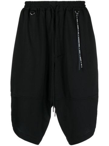 Black Mastermind Japan Bermuda shorts with low crotch
