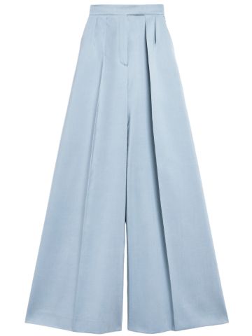 Light blue tailored trousers with pleats