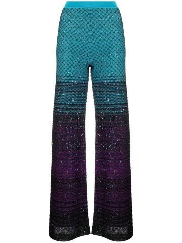 Multicoloured trousers with sequins