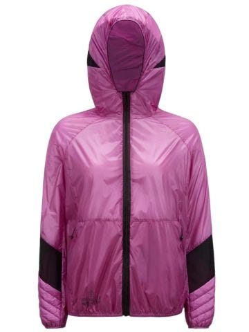 Nantua fuchsia hooded windbreaker jacket