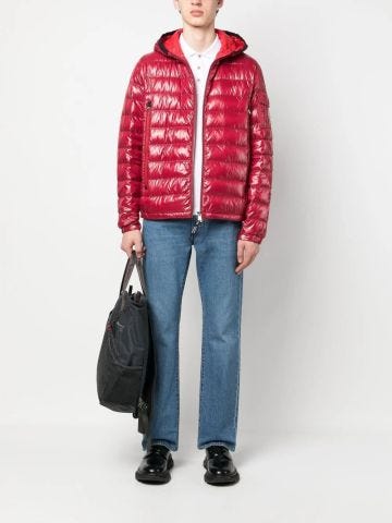 Galion red short down jacket
