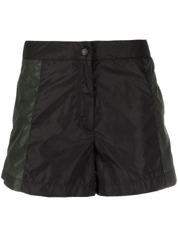 Black shorts with embossed logo