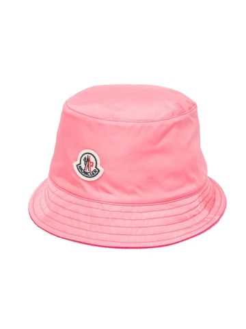 Pink reversible bucket hat