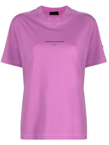 Purple cyclamen T-shirt with print