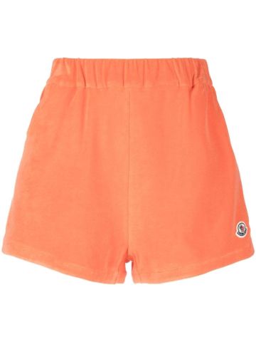 Orange shorts with logo