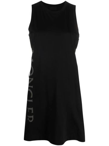 Black short dress with print