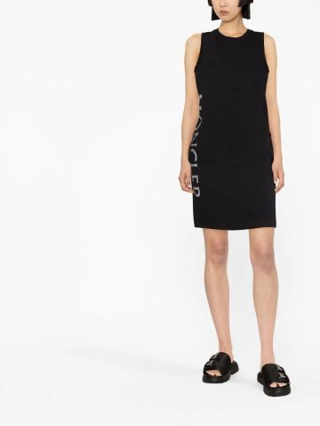 Black short dress with print