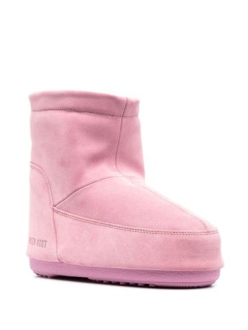 Icon Low pink suede leather snow boots