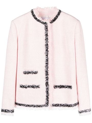 Pink single-breasted tailored jacket