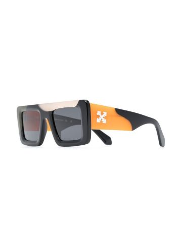 Seattle squared sunglasses black and orange
