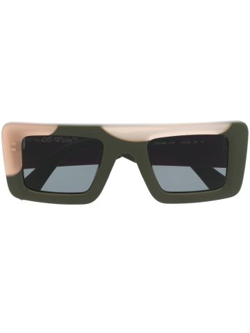Green and violet Seattle square sunglasses