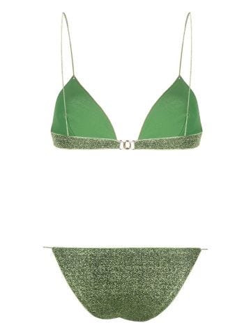 Green lurex bikini set