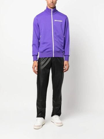 Purple acetate zip sweatshirt