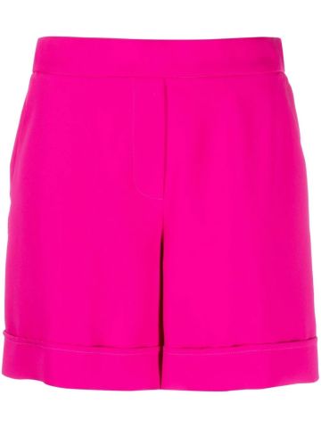 Shorts with shocking pink elastic waistband