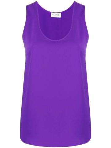 Panty top purple with round neckline