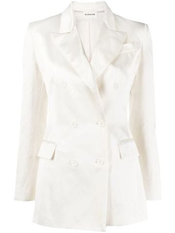 White double-breasted blazer