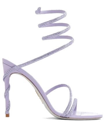 Cleo lilac sandals embellished with crystals