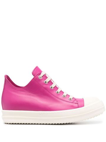 Low top lace-up trainers fuchsia
