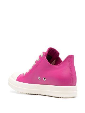Low top lace-up trainers fuchsia
