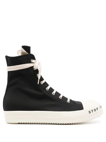 Black high-top trainers