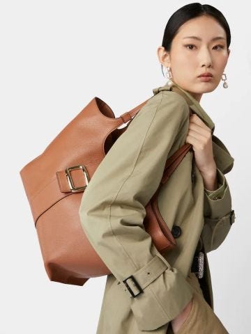 Viv' Choc Medium Brown Shopping Bag