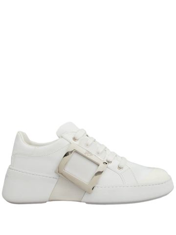 White Viv' Skate trainers with metal buckle