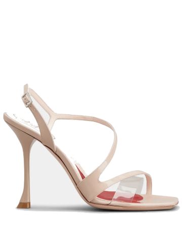 Beige I Love Vivier PVC and patent leather sandals