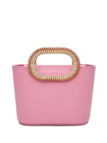Pink Anita bag with crystal handle
