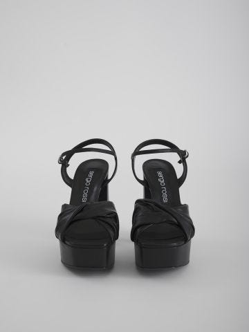 Sandalo platform nero