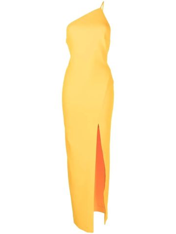 Petch yellow one-shoulder long dress