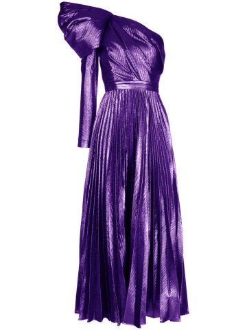 Sawyer metallic purple maxi-length dress