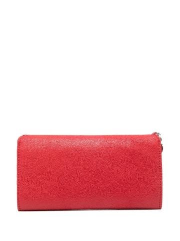 Continental Falabella red wallet with silver chain