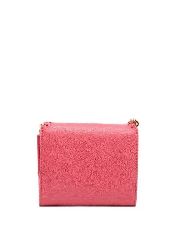 Falabella pink wallet with gold chain