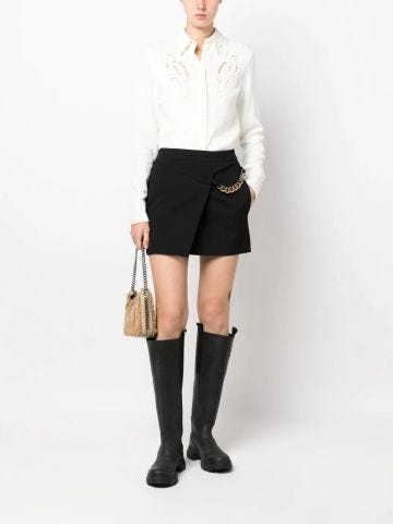 Falabella black mini skirt with chain