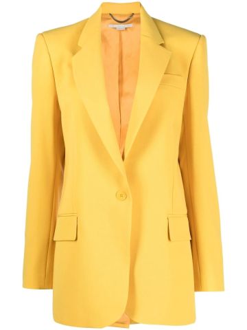 Single-breasted yellow blazer