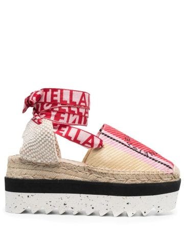 Gaia espadrilles with wedge and ankle ties
