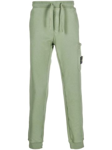 Pantaloni sportivi con patch verde Compass
