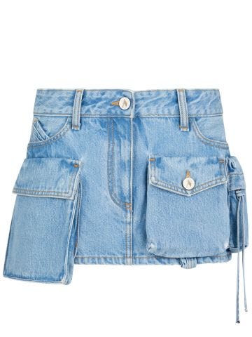Fay denim miniskirt with pockets