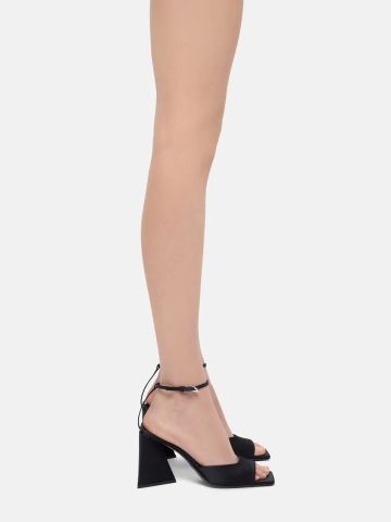 Black Piper sandals with a squared heel