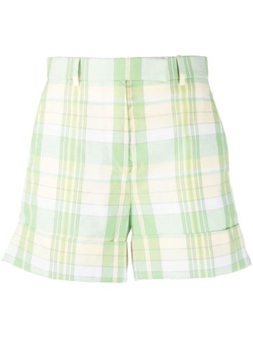 Multicoloured Madras plaid shorts