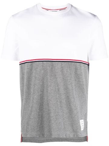 T-shirt RWB bicolore
 bianco e grigio