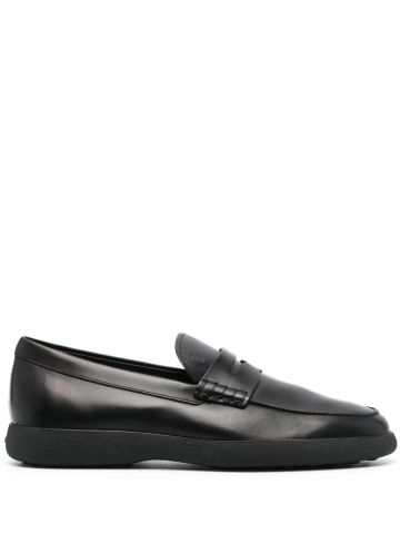 Black round toe loafers