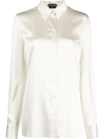 White silk shirt