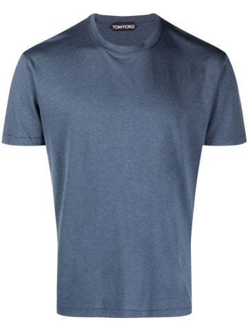 Blue round-neck T-shirt