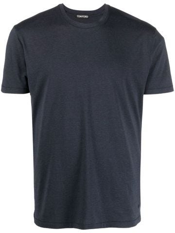 Grey round-neck T-shirt