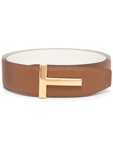 Reversible belt with brown T-buckle
