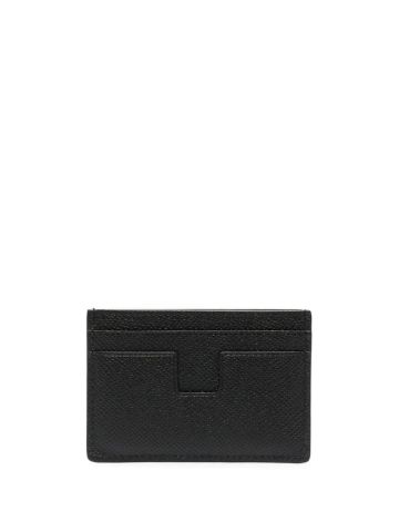 Small black card case with gold TF logo
